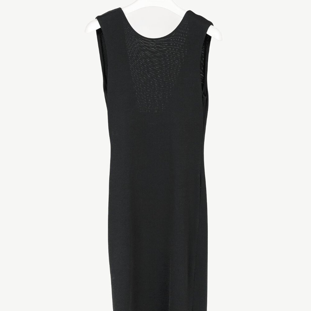 T by Alexander Wang Black Jersey Cowl-Back Midi Dress